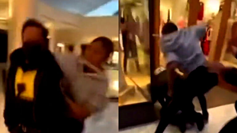 Teen filmed beating Asian security guard in San Francisco mall brawl