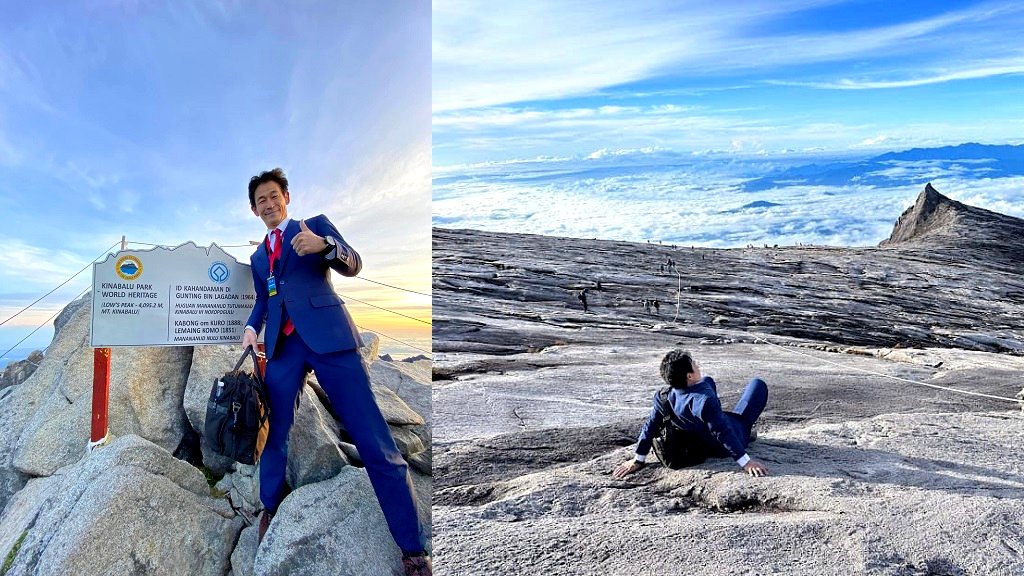 Business as usual: Japanese man climbs Malaysia’s highest mountain in full suit and tie