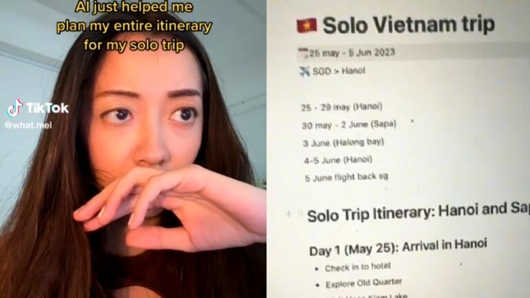 Woman’s AI-generated itinerary for 12-day solo Vietnam trip goes viral on TikTok