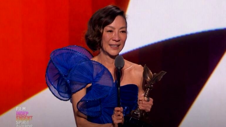 Michelle Yeoh dedicates Indie Spirit’s first gender-neutral Best Lead Performance award to all mothers