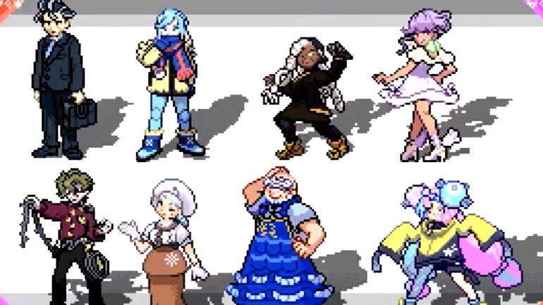 ‘Pokémon Scarlet and Violet’ gym leaders reimagined in pixel art goes viral