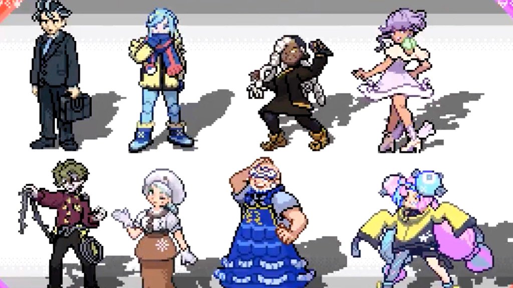 ‘Pokémon Scarlet and Violet’ gym leaders reimagined in pixel art goes viral