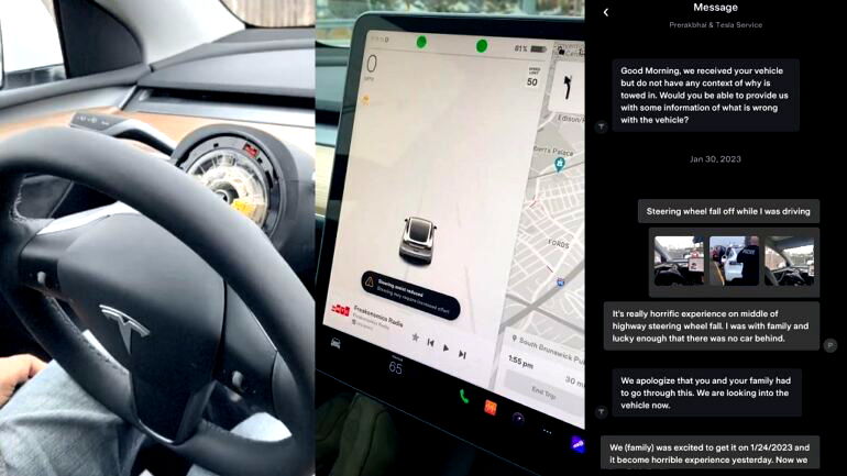 Tesla under investigation after steering wheels come off while driving