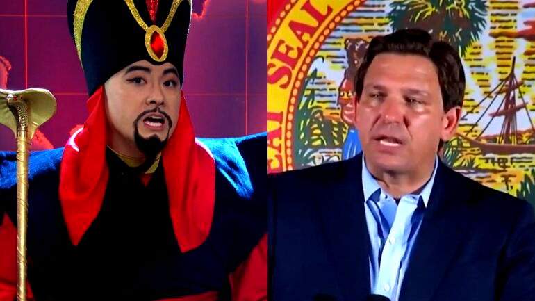 Video: Bowen Yang roasts Ron DeSantis as gay Jafar on ‘SNL’