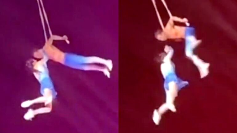 Chinese acrobat falls to her death while performing aerial routine with her husband
