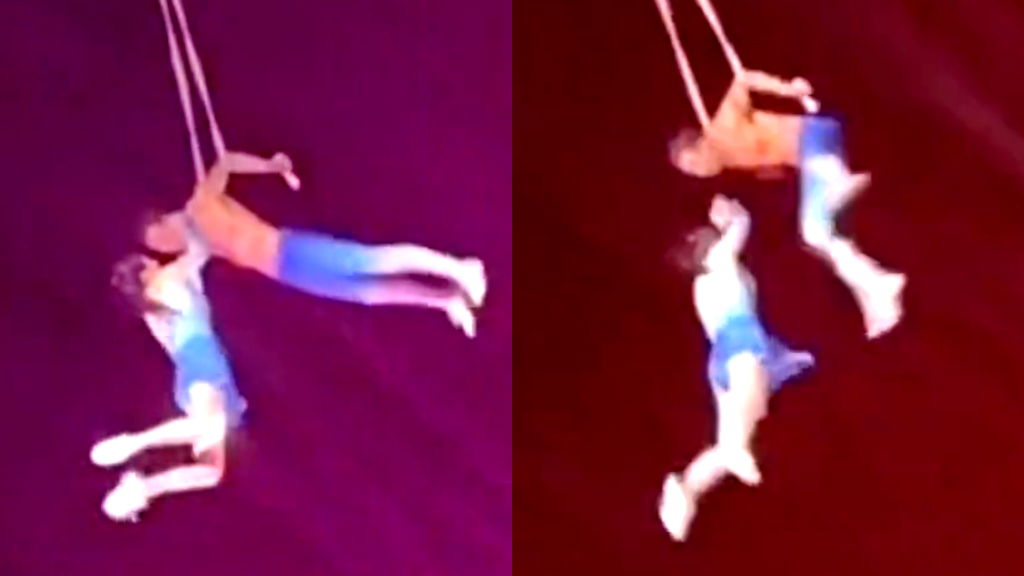 Chinese acrobat falls to her death while performing aerial routine with her husband