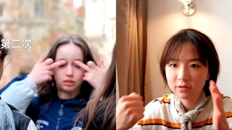 ‘You are not a child anymore’: Chinese vlogger confronts teen over racist gesture