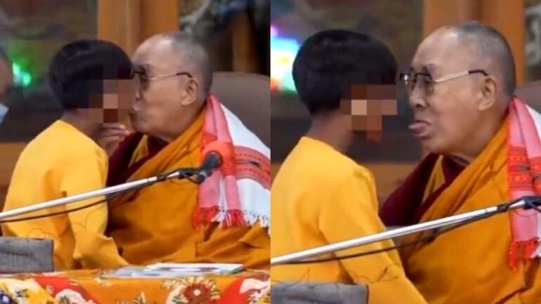 Dalai Lama apologizes after video shows him kissing boy, asking him to ‘suck my tongue’