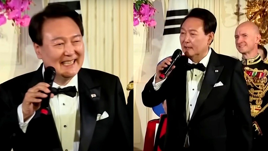 S. Korean president surprises crowd at White House state dinner by singing ‘American Pie’