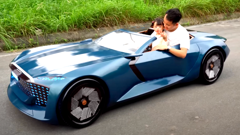 Video: Vietnamese dad hand-builds Audi Skysphere from wood for his daughter