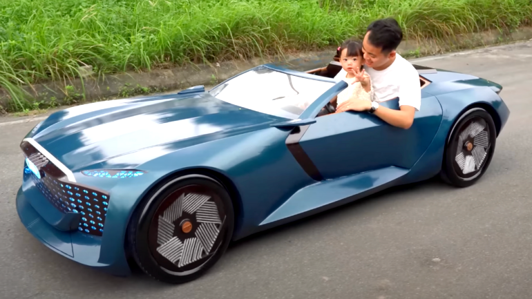 Video: Vietnamese dad hand-builds Audi Skysphere from wood for his daughter