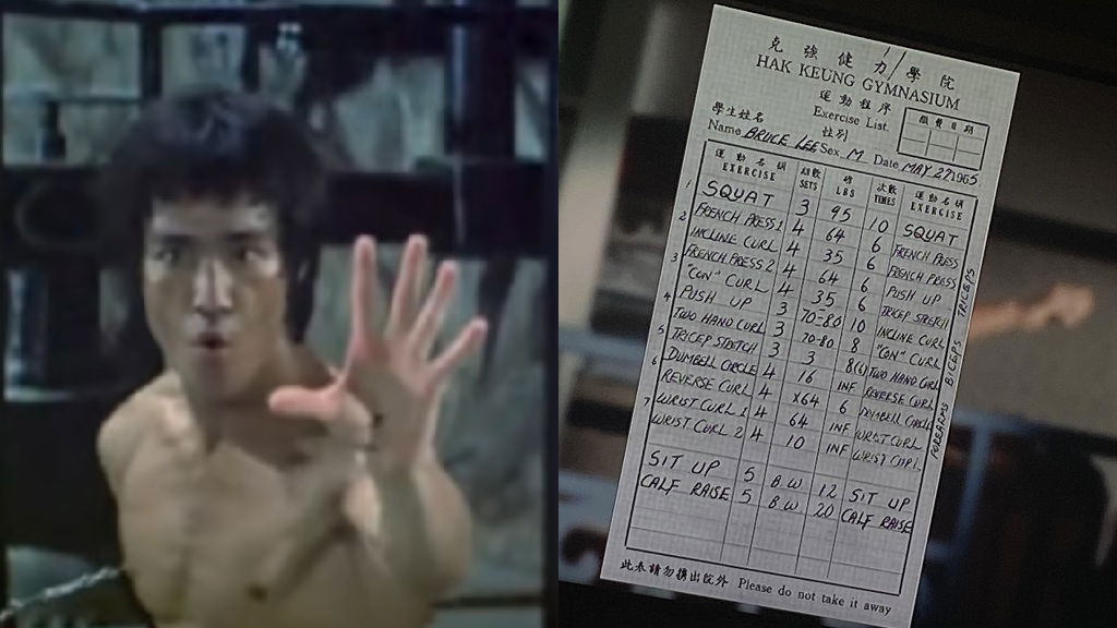 Bruce lee hot sale workout schedule