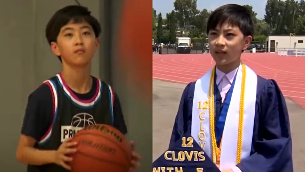 12-year-old California boy graduates college with 5 degrees