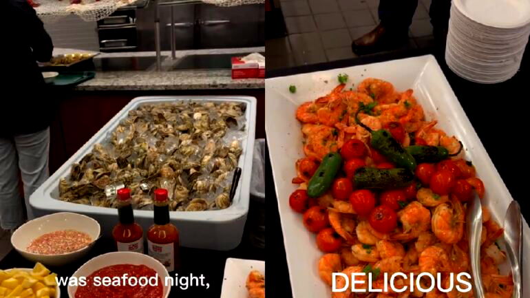 ‘Seafood bar for dinner’: Harvard student has TikTok users salivating over school’s dining hall food