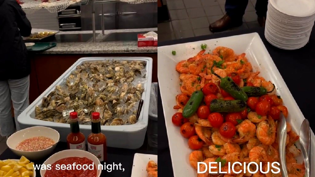 ‘Seafood bar for dinner’: Harvard student has TikTok users salivating over school’s dining hall food