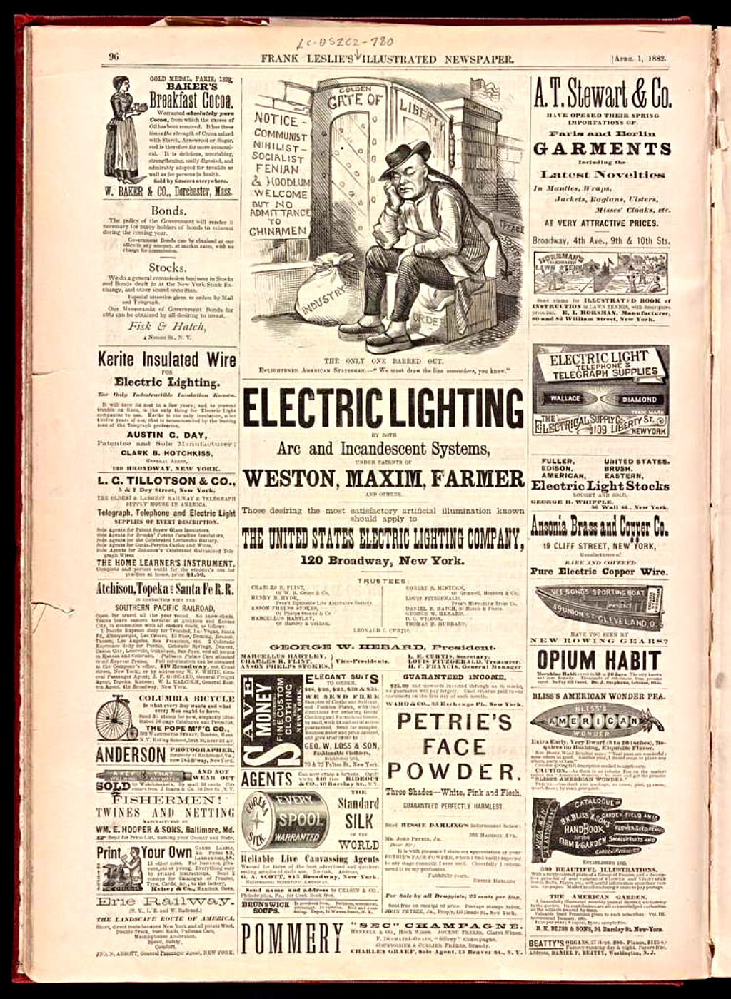 Illustrated newspaper in 1882