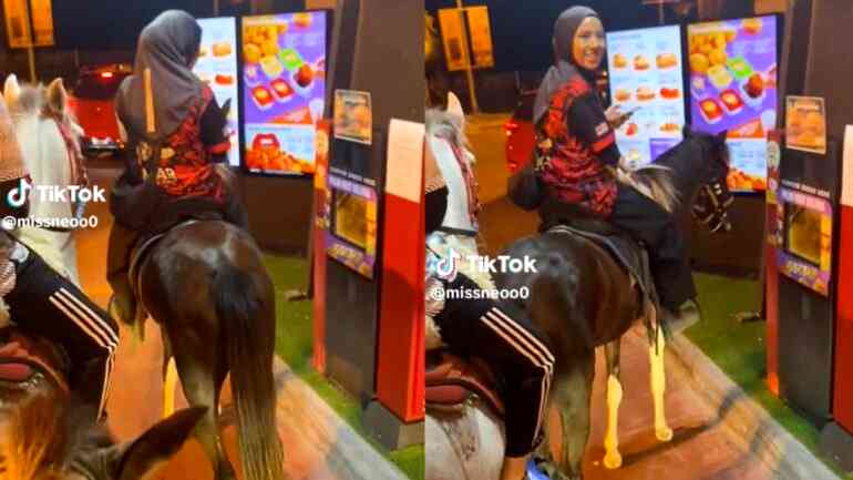 Malaysian girls visit McDonald’s drive-thru on horseback in viral TikTok