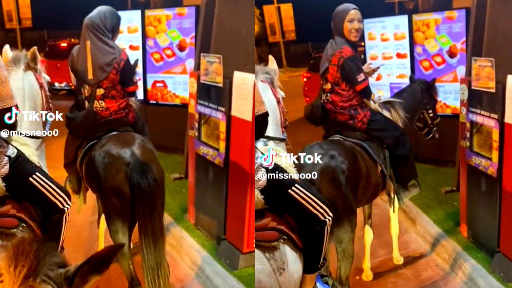 Malaysian girls visit McDonald’s drive-thru on horseback in viral TikTok