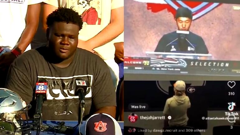 Georgia football player apologizes for racial slur during NFL Draft