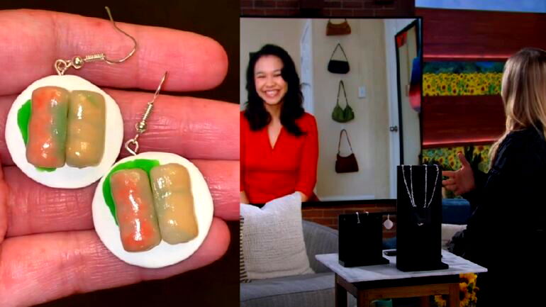 Miniature artist connects with her roots by creating jewelry of Vietnamese dishes