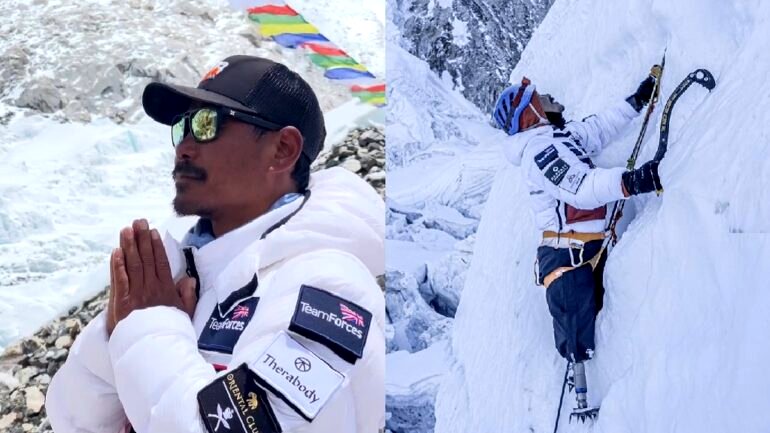 Army vet becomes first double above-knee amputee to conquer Mount Everest