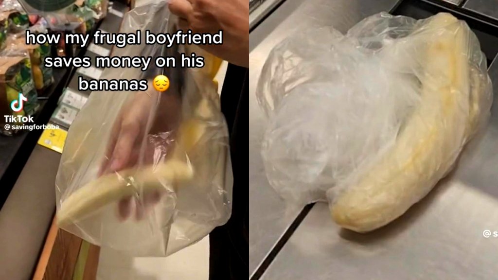 TikTok video of ‘frugal’ man peeling banana before buying sparks discussion