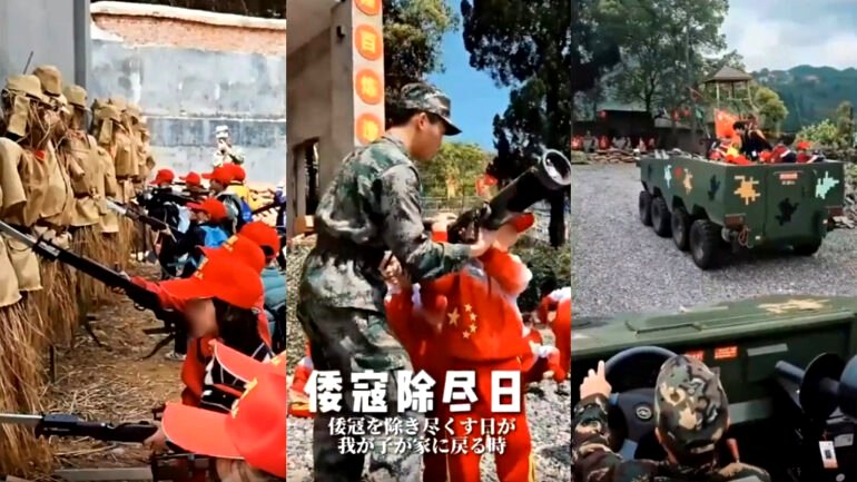 Video: Chinese summer camp teaches kids to throw grenades, bayonet ‘Japanese soldiers’