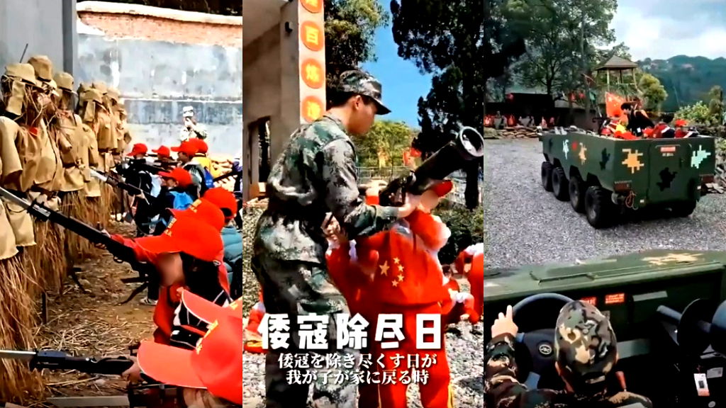 Video: Chinese summer camp teaches kids to throw grenades, bayonet ‘Japanese soldiers’