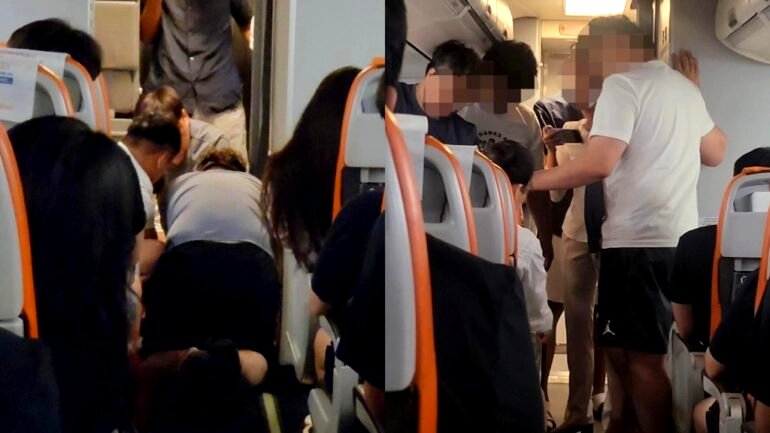 S. Korean teen lassoed while attempting to open plane door mid-flight