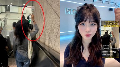 Video: Chinese woman filmed traveling to work while holding IV drip
