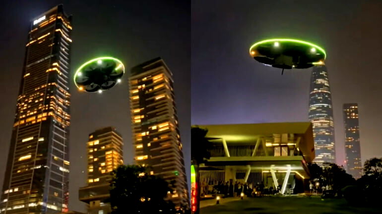 Watch: World’s first manned flying saucer stuns onlookers in China