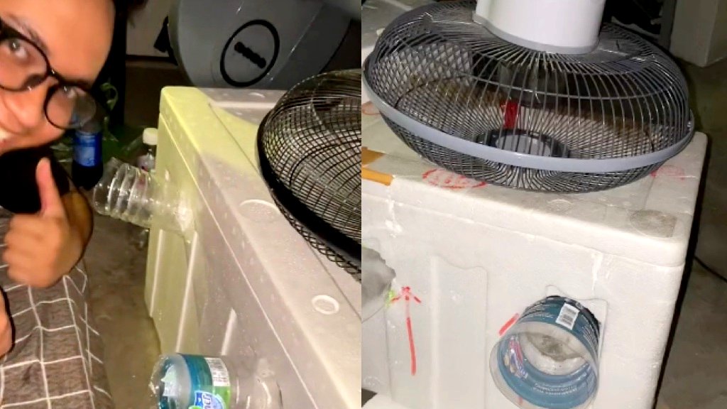 Malaysian student goes viral for making DIY air conditioner