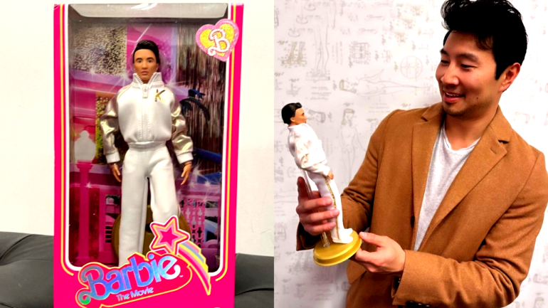 ‘Barbie’ star Simu Liu shows off his official Ken doll