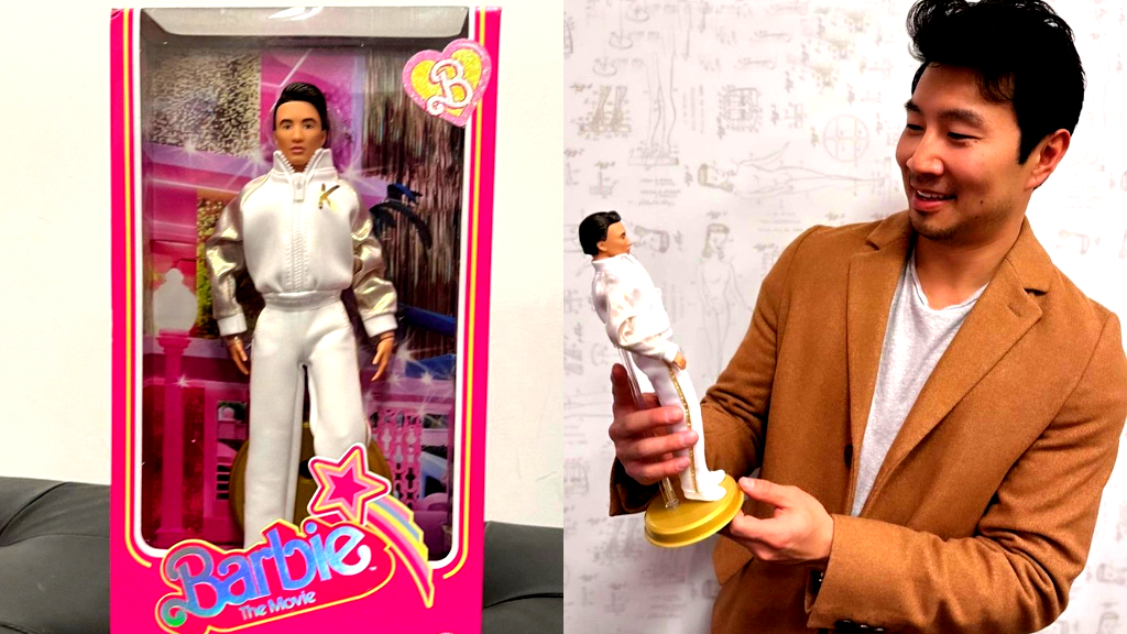 'Barbie' star Simu Liu shows off his official Ken doll