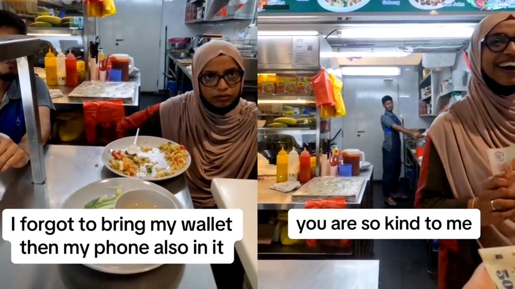 Netizens praise hawker for giving free food to woman who ‘forgot’ wallet