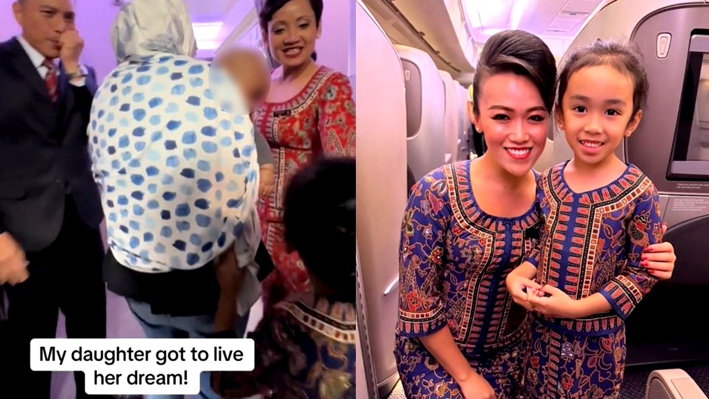 Watch: 5-year-old girl ‘lives her dream’ by wearing sarong kebaya on Singapore Airlines flight