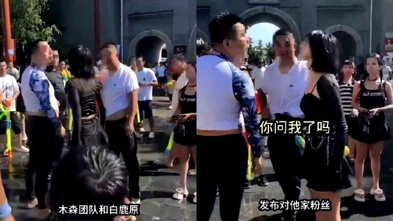 Chinese influencer apologizes after being filmed attacking man during water festival