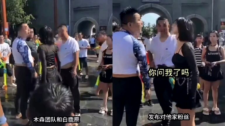 Chinese influencer apologizes after being filmed attacking man during water festival