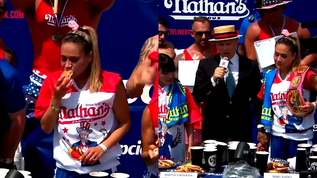 Miki Sudo eats 39 hot dogs to win 9th Nathan’s Hot Dog Eating Contest title