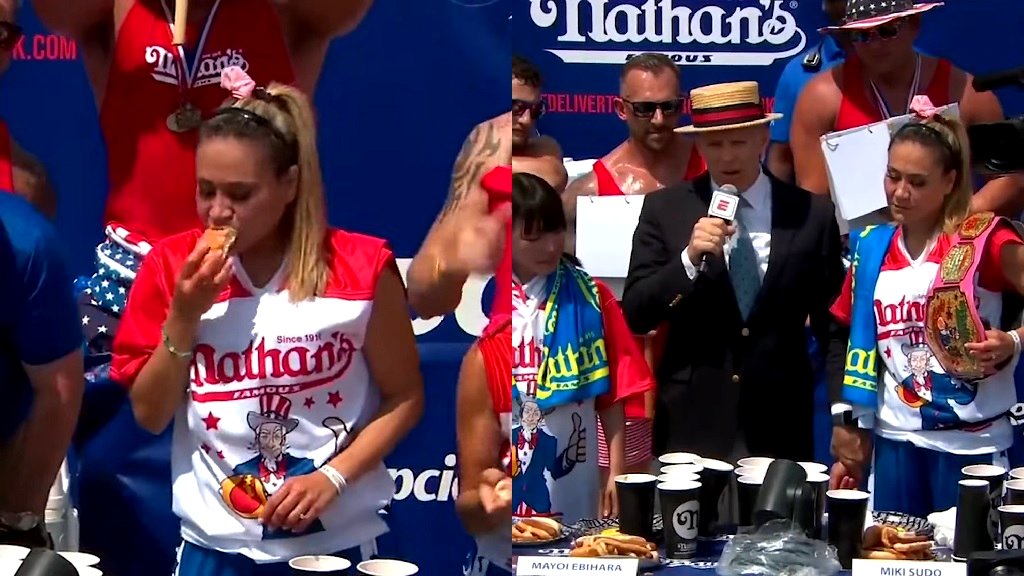 Miki Sudo eats 39 hot dogs to win 9th Nathan’s Hot Dog Eating Contest title