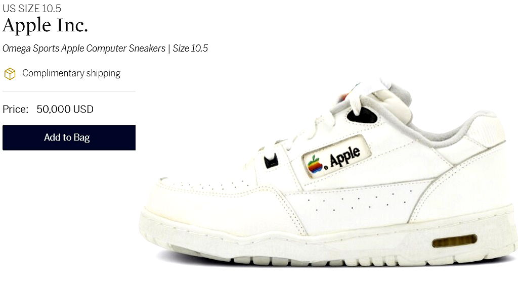 An ‘ultra-rare’ pair of Apple sneakers is on sale for $50,000