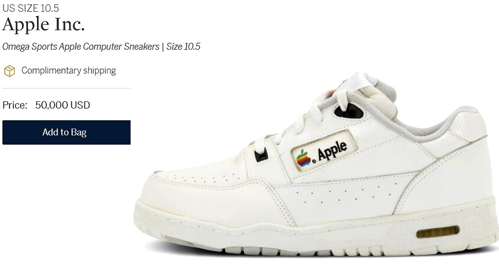 An ‘ultra-rare’ pair of Apple sneakers is on sale for $50,000