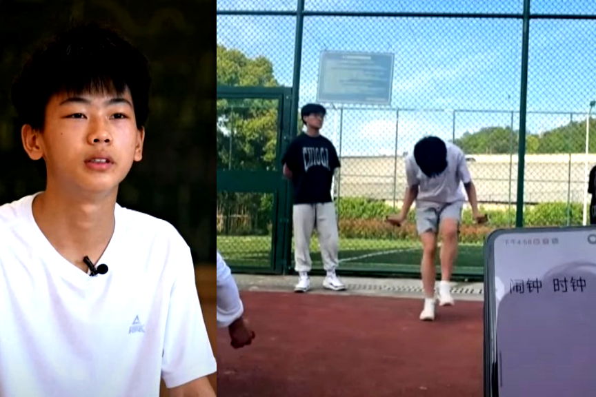 Watch Japanese teen sets jump rope world record with astonishing feat