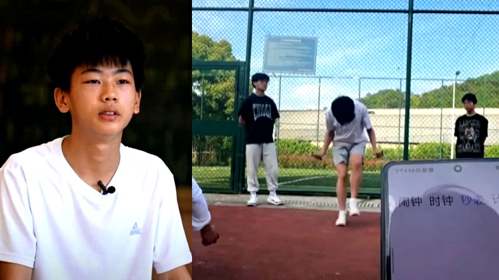 Chinese teen breaks jump-rope world record with 374 skips in a minute