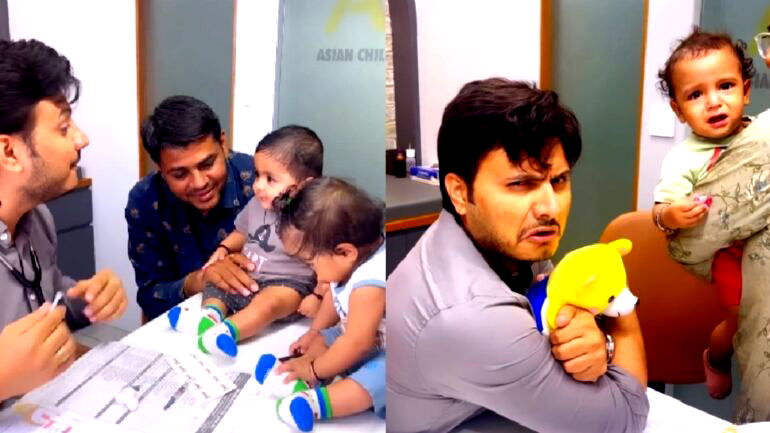 Indian doctor’s adorable approach to giving baby injections goes viral