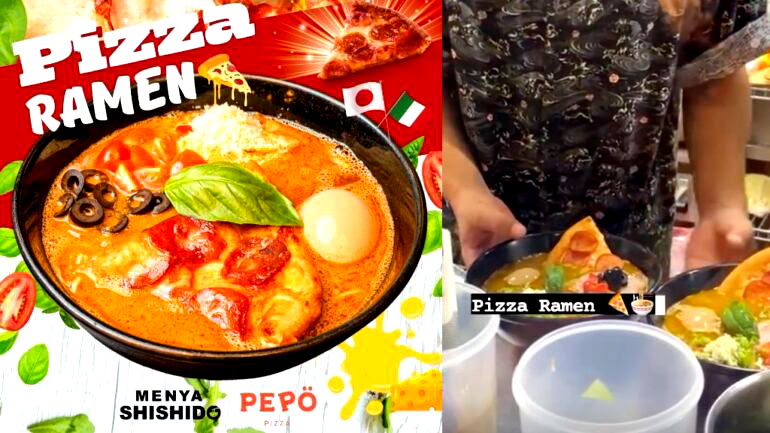 This Malaysian restaurant is serving pizza in a bowl of ramen