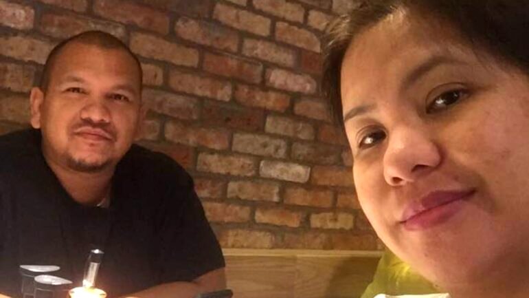Husband of Filipino nurse who died after being coughed on pays tribute to her at inquest