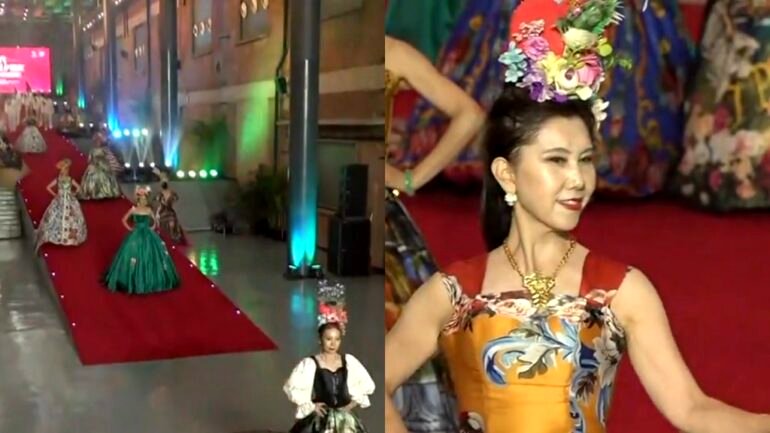 Seniors do the catwalk in lavish Chinese modeling pageant