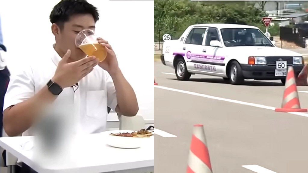 Watch: Japanese driving school holds test featuring real drunk drivers