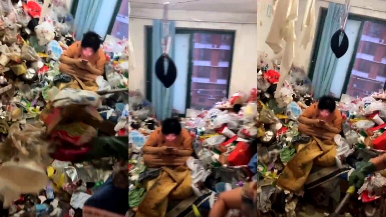 Video: Woman gets evicted for storing over a year’s worth of trash inside apartment in China
